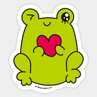 cute frog, kawaii frog cartoon Sticker